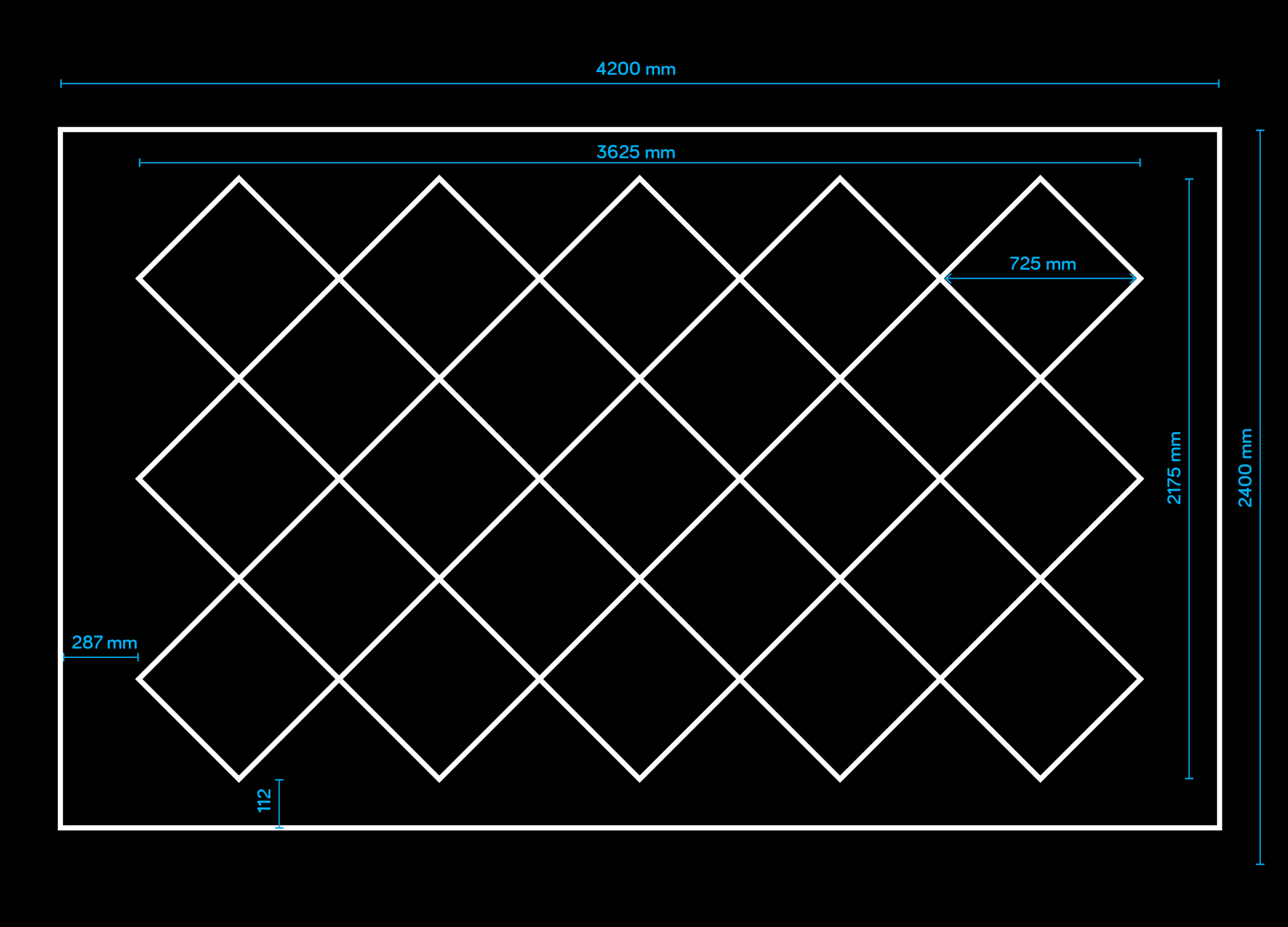 Mega Light SQUARE 2_DIAMOND 23 hexagonalna modularna led rasveta